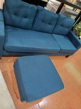 Sofá chaise longue azul