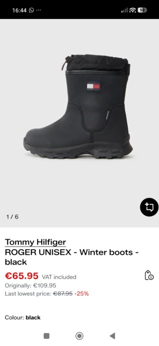 Botas de invierno Tommy Hilfiger negras