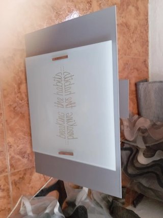 Lámpara de techo cristal y metal