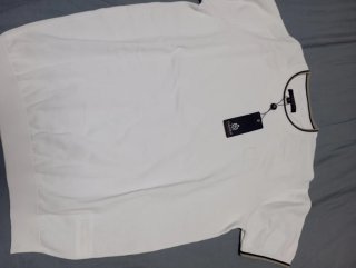 Jersey CLK Polo cuello redondo blanco Talla L
