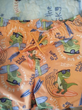 Bañador niño estampado peces y dinosaurios