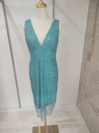 Vestido de fiesta azul lentejuelas nuevo