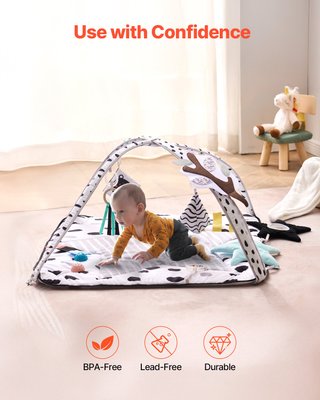 Tappetino Gioco Bambini 6 Giocattoli Sensoriali