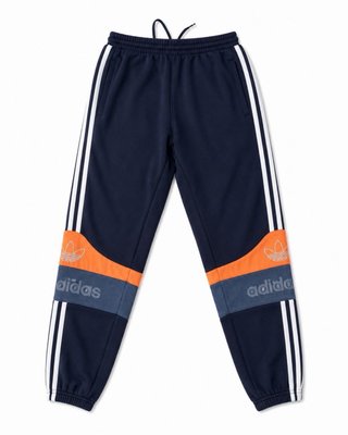 Adidas Originals Navy Jogger Sweatpants with Orang