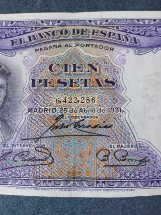 Billete 100 Pesetas 1931 Gonzalo de Córdoba