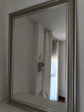 Espejo decorativo plateado
