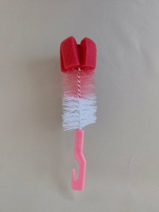 Cepillo limpiabiberones y botellas - Rosa