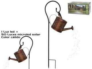 Lámpara Solar Regadera Metal Decorativa
