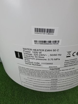 Teka Termo Eléctrico 50L Vertical