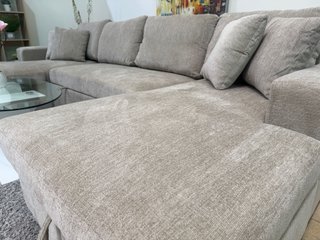 Sofá doble chaise longue beige