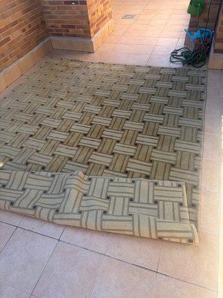 Alfombra lana 240x300 cm tonos pardos