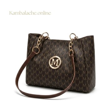 Bolso Elegante mujer  Diseño Moda Marrón y Dorado