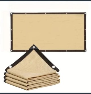2 Tende a Vela con Rete Ombreggiante Rettangolare 3X4