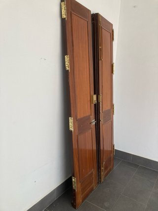 Puerta doble madera maciza de 240x110 cm