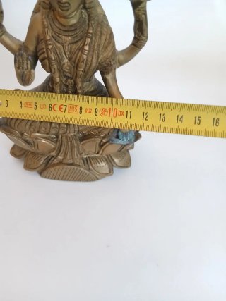 Diosa Lakshmi de Bronce Sentada en Loto