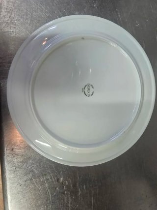 Platos hostelería cerámica azul y blanco