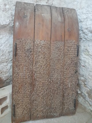 Trilla de madera antigua
