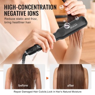 Piastra per Capelli in Titanio con Schermo LCD
