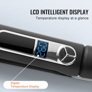 Piastra per Capelli in Titanio con Schermo LCD