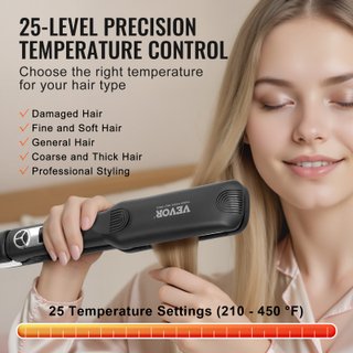 Piastra per Capelli in Titanio con Schermo LCD