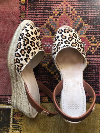 Sandalias Esparto Animal Print Menorca