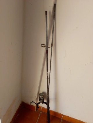 Caña de pesca con carrete