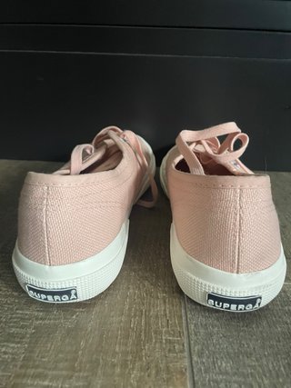 Bambas Superga rosas y blancas
