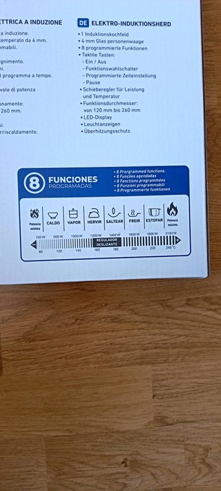 Placa Inducción Portátil Jata 2100W
