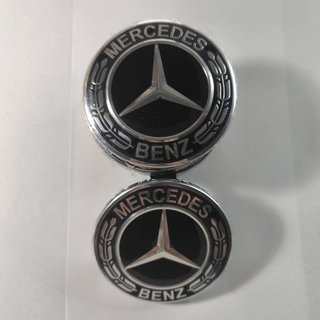 TAPABUJES MERCEDES 75mm NEGRO - EMBLEMAS MERCEDES