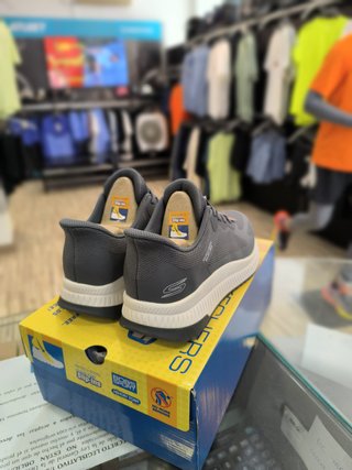 Zapatillas Skechers Bobs Squad Gris Hombre