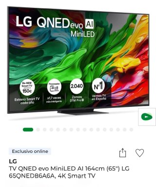 TV LG QNED evo MiniLED AI 164cm (65)