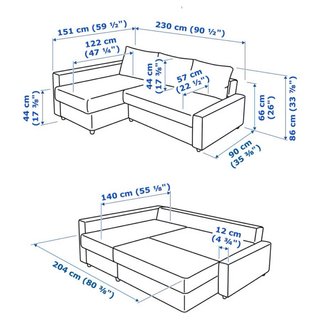Sofá Cama IKEA FRIHETEN Gris