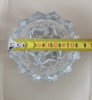 Portacandele in vetro trasparente