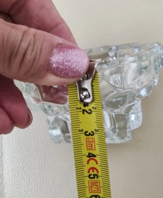 Portacandele in vetro trasparente
