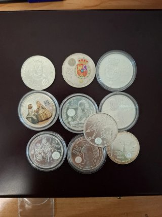 Lote de monedas de plata 30 y 20 Euros