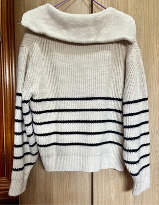 Jersey rayas cremallera, talla M, Pull&Bear.