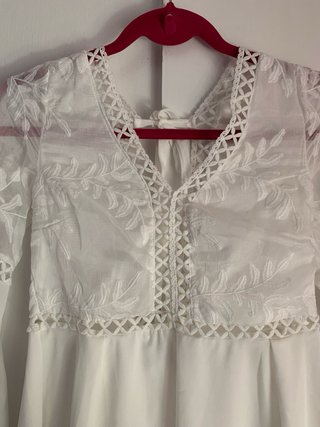 Minivestido/Blusa Blanca Veraniega