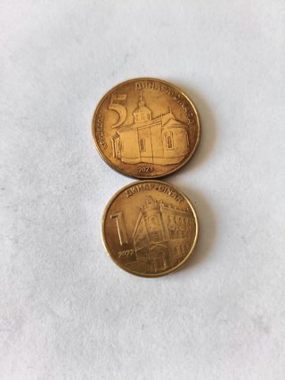 Lote 4 monedas de Serbia