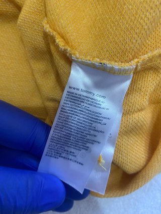 Polo Tommy Hilfiger Amarillo y Blanco
