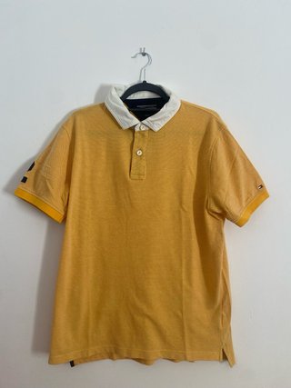 Polo Tommy Hilfiger Amarillo y Blanco