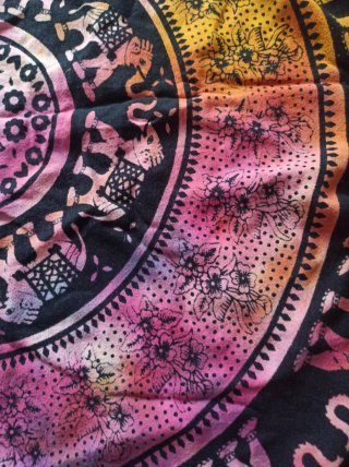 Colcha India Mandala de elefantes