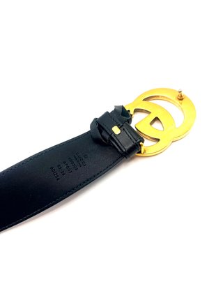 Cinturón Gucci GG Nero e Oro