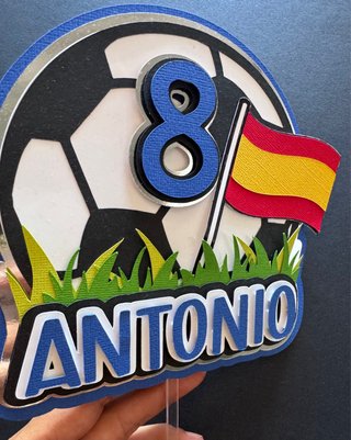 Cake Topper Fútbol personalizado