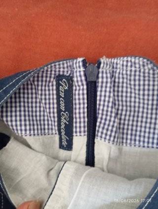 Vestido azul  y blanco