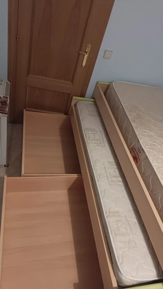 Cama nido 90cm  + 2 colchones, y con cajones
