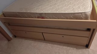 Cama nido 90cm  + 2 colchones, y con cajones