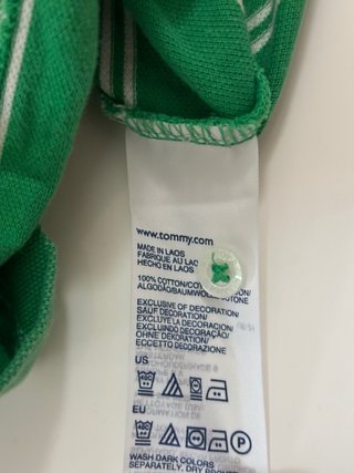 Camisa Polo Tommy Hilfiger Verde Rayas