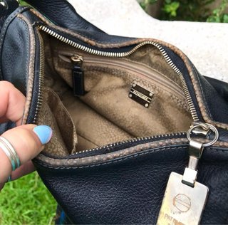 Borsa baguette Borbonese in vera pelle