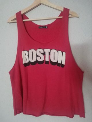 Camiseta sin mangas Boston roja talla L Shana