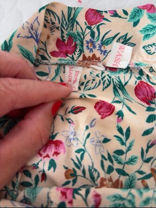 Falda larga floral vintage 100% algodon